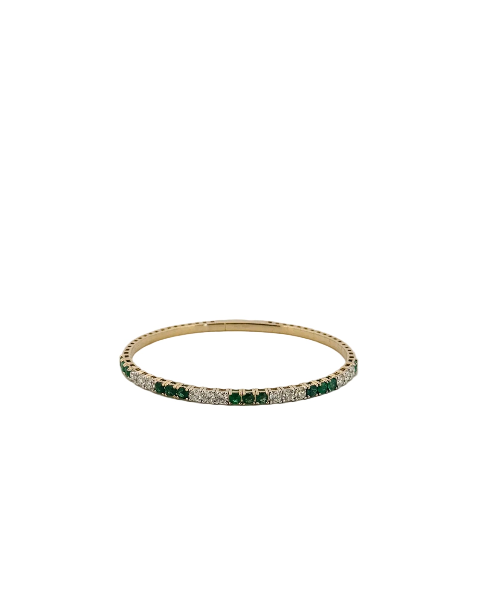 Emerald & Diamond Flexi Bangle
