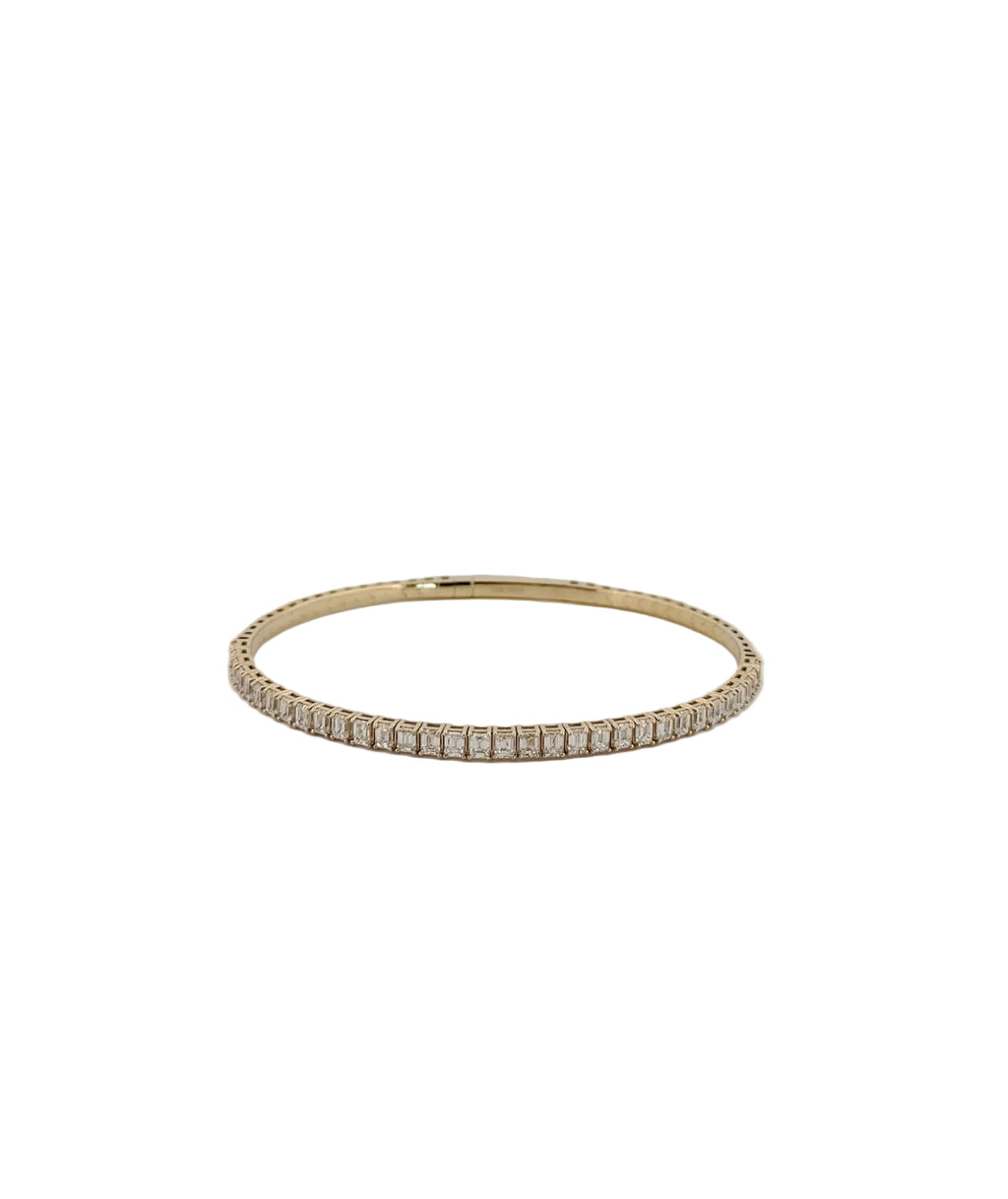Emerald Cut Diamond Flexi Bangle