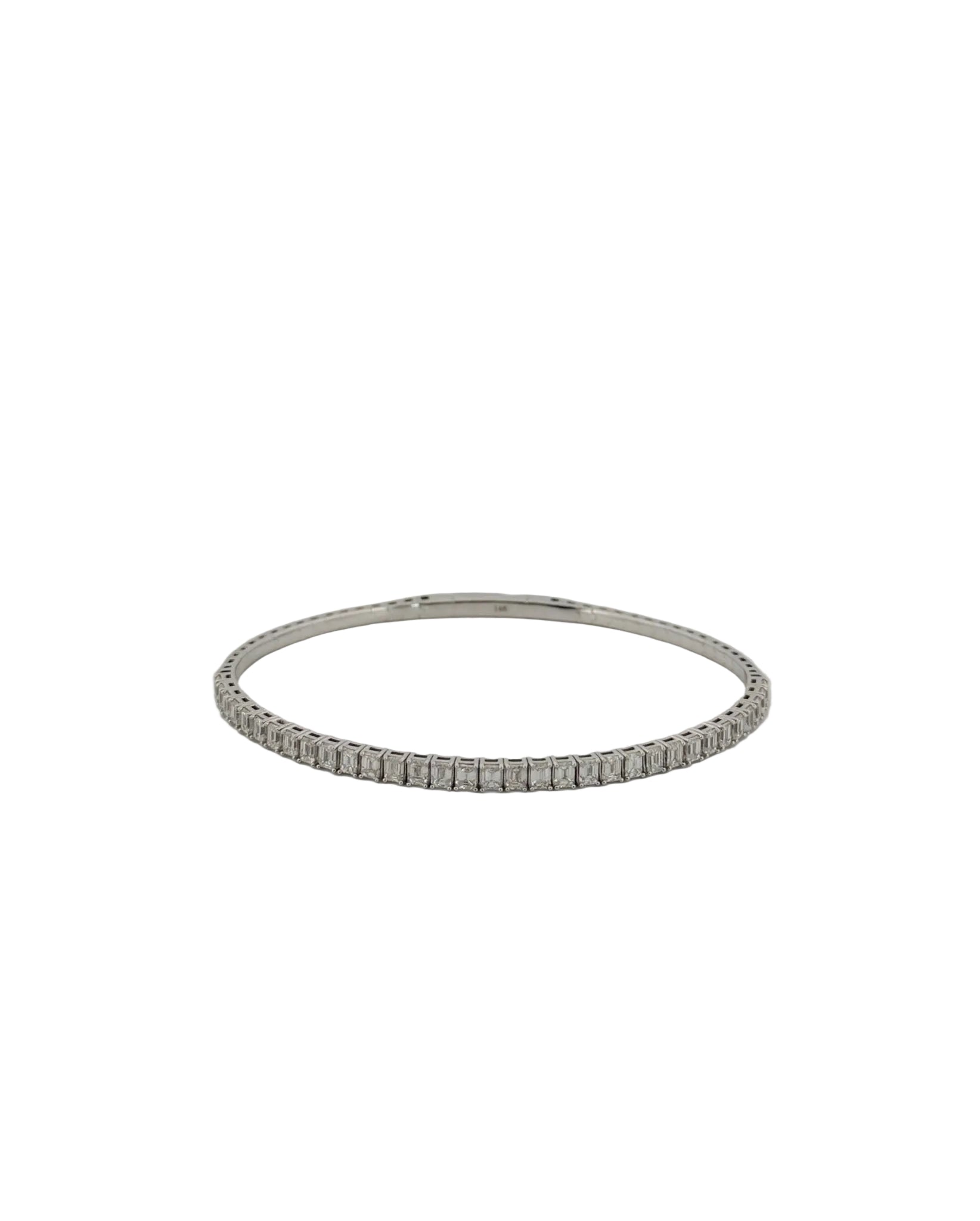 Emerald Cut Diamond Flexi Bangle