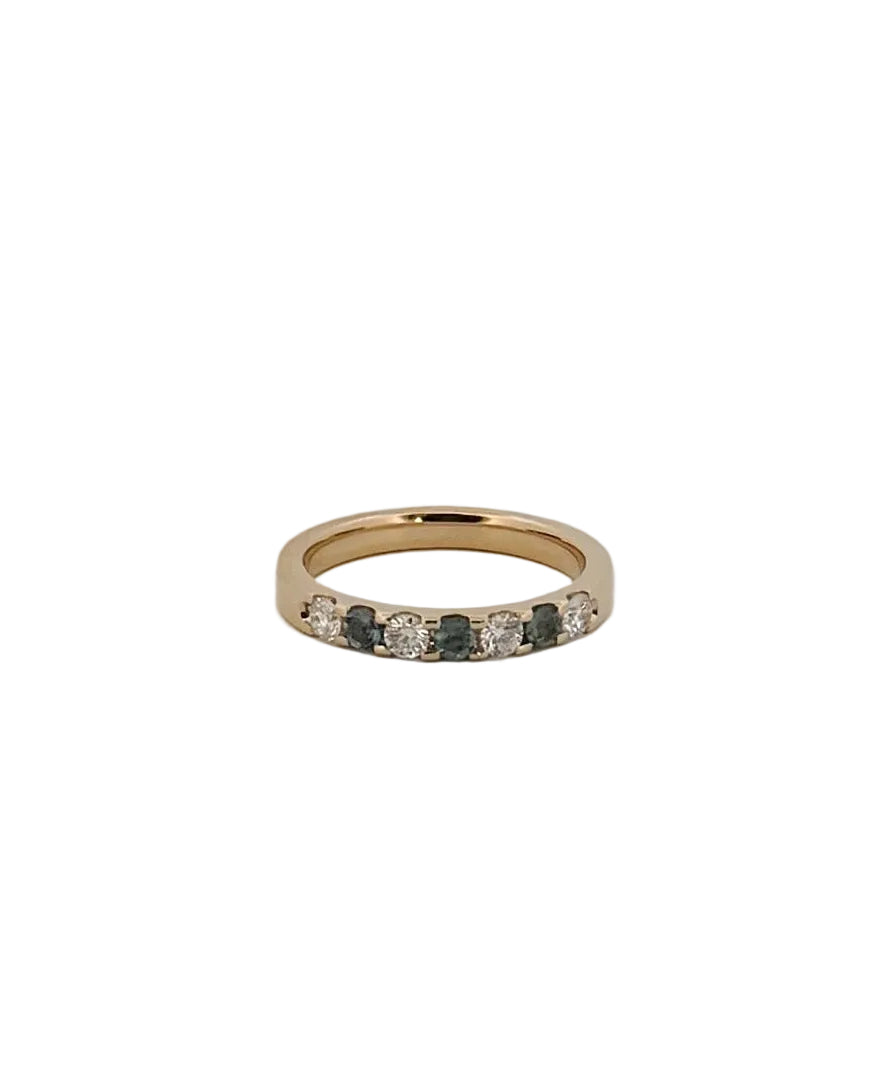 7 stone Alexandrite & Diamond band - PREORDER