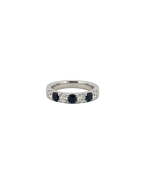 7 stone Sapphire and Diamond Band
