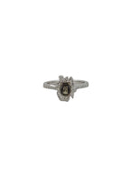 Alexandrite Ring with Pear Cut Diamond Halo