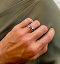 Alexandrite and Diamond Infinity Ring - GIA Certified Natural