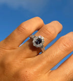 GIA Alexandrite Ring with Diamond Halo