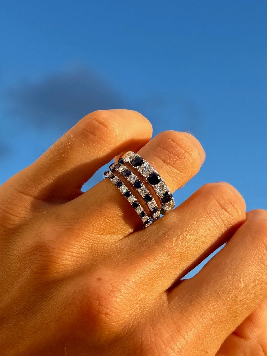 7 stone Sapphire and Diamond Band