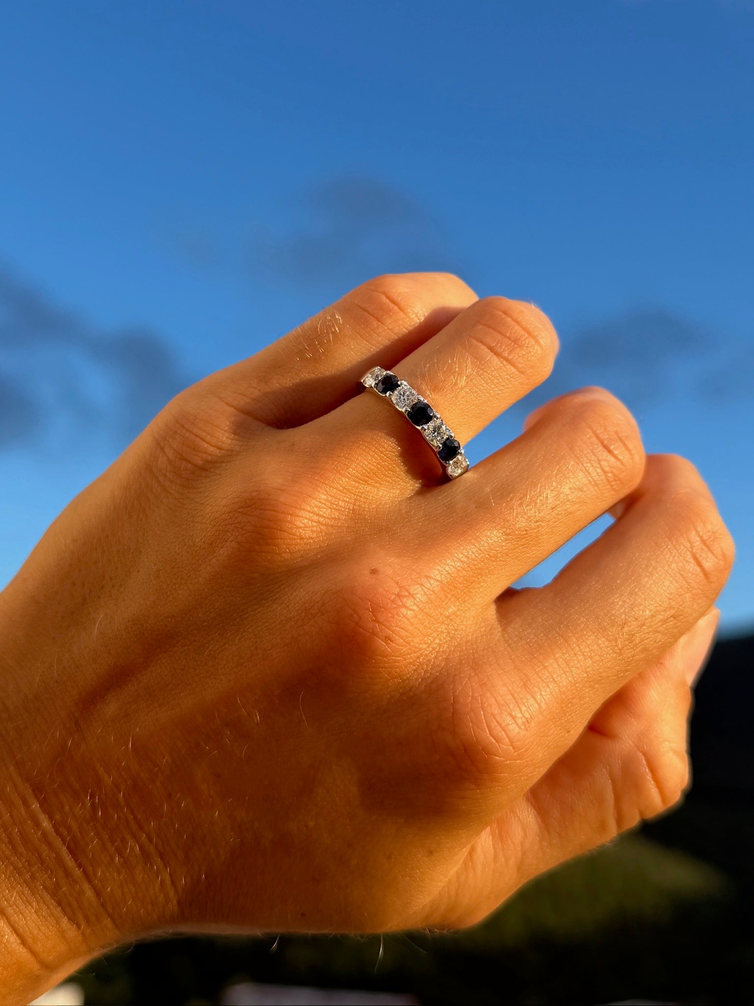 Sapphire and Diamond Band