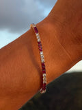 Ruby & Diamond Flexi Bangle