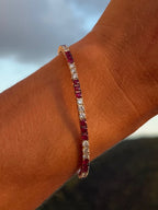 Ruby & Diamond Flexi Bangle