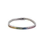 Rainbow Sapphire Tennis Bracelet