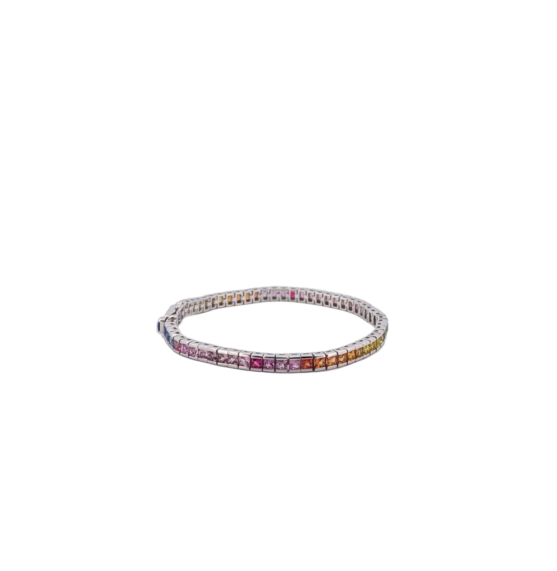 Rainbow Sapphire Tennis Bracelet