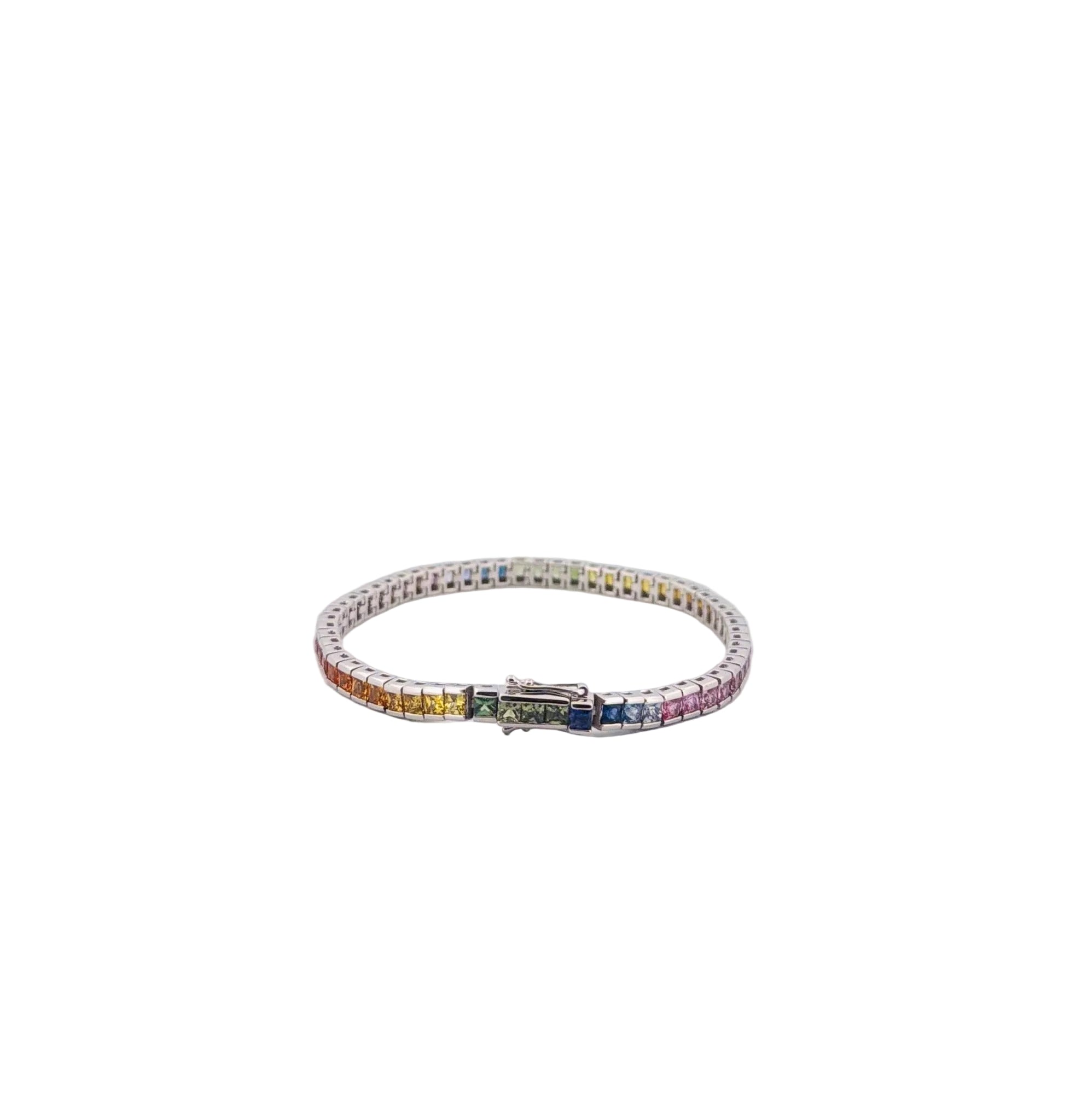 Rainbow Sapphire Tennis Bracelet