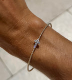 Diamond Mini Cross Flexi Bangle - PREORDER
