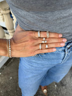 Partial Bezel East-West Emerald Cut Lab Grown Diamond Ring - PREORDER