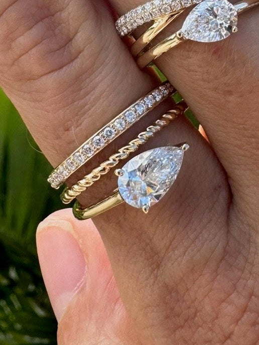 Pear Lab Diamond Wrap Ring - PREORDER