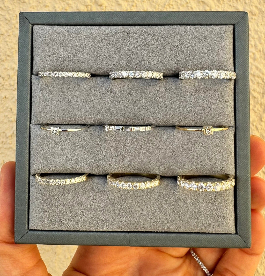 Dainty Baguette & Round Brilliant Diamond Ring