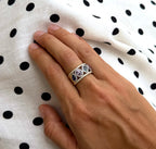 Mixed Color Sapphire Ring