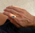 London Blue Topaz & Diamond Rope Ring