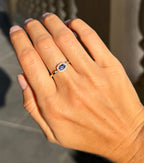 Tanzanite and Diamond East-West Ring