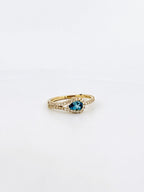Aquamarine Loop Ring