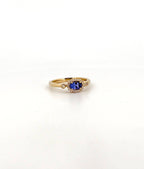 Tanzanite and Diamond East-West Ring
