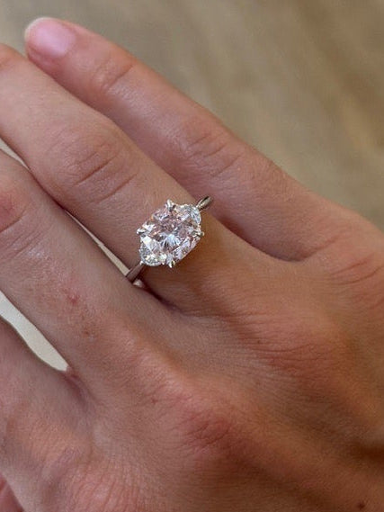 Pink Cushion IGI Certified Lab Diamond Ring