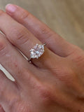Pink Cushion IGI Certified Lab Diamond Ring