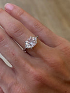 Pink Cushion IGI Certified Lab Diamond Ring