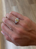 Oval Yellow Diamond Ring - Lab