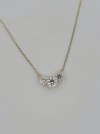 Diamond Trio Pendant Necklace - Lab