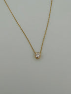 Half Carat Lab Diamond Bezel Pendant Necklace