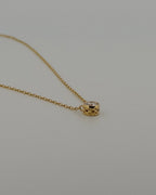 Half Carat Lab Diamond Bezel Pendant Necklace