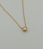 Half Carat Lab Diamond Bezel Pendant Necklace