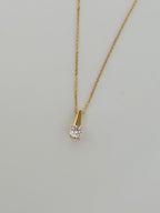Dainty Spike Pendant Necklace - Lab Diamond
