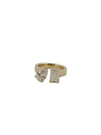 Toi et Moi Ring - Pear and Emerald IGI Lab Diamonds