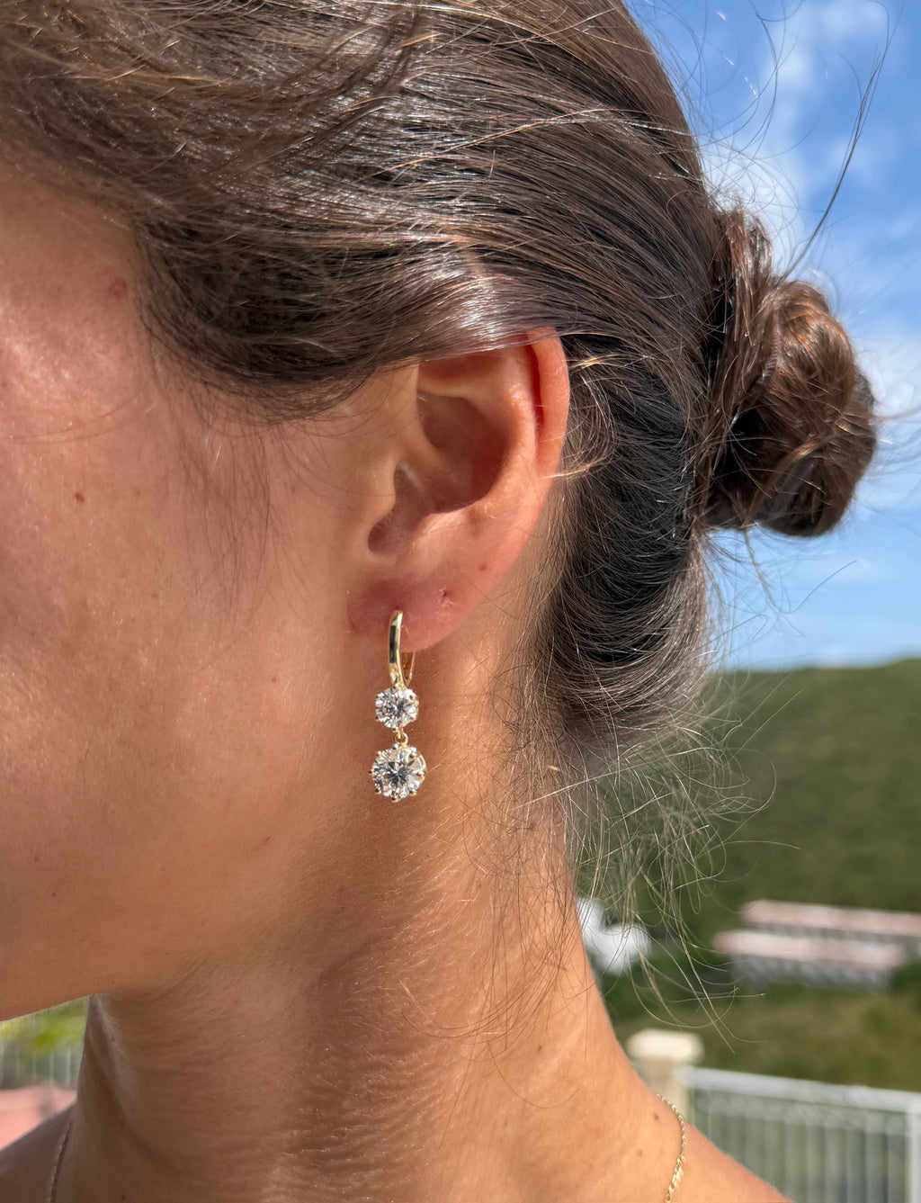 Double Drop IGI Lab Diamond Earrings