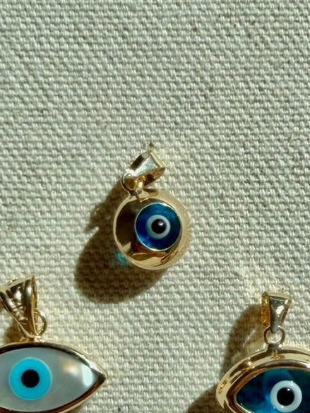 Round Evil Eye Pendant