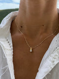 Dainty Spike Pendant Necklace - Lab Diamond