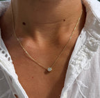 Half Carat Lab Diamond Bezel Pendant Necklace
