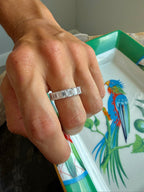 Emerald Cut Lab Diamond Eternity Band - PREORDER