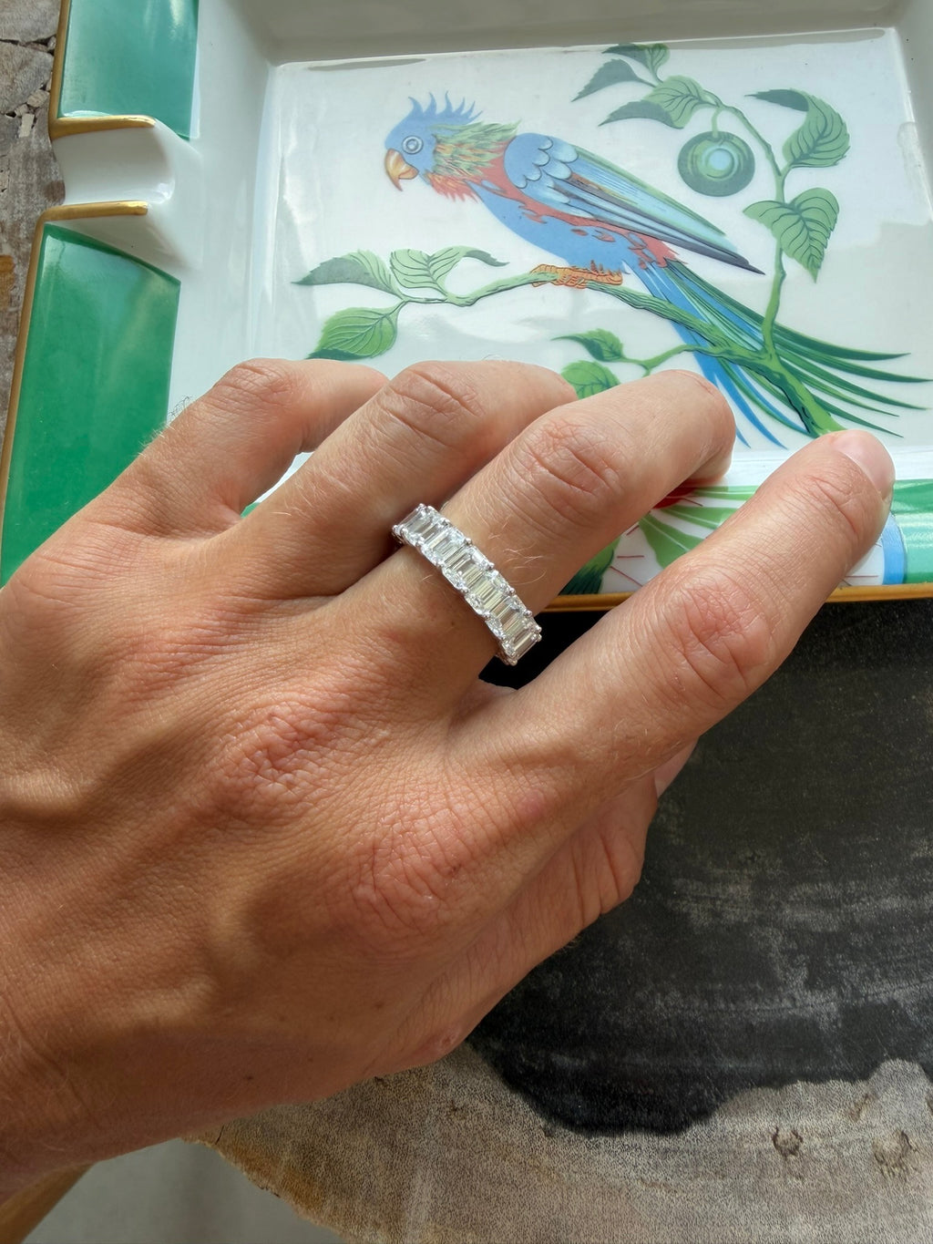 Emerald Cut Lab Diamond Eternity Band - PREORDER