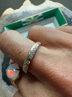 Brushed Gold Scattered Diamond Band - PREORDER