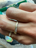 Brushed Gold Scattered Diamond Band - PREORDER