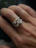 Layered Diamond Stack Ring