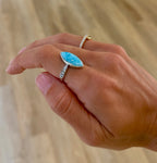 Marquise Larimar Ring