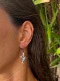 Hummingbird Larimar Drop Earrings