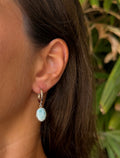 Larimar Oval Drop Earrings
