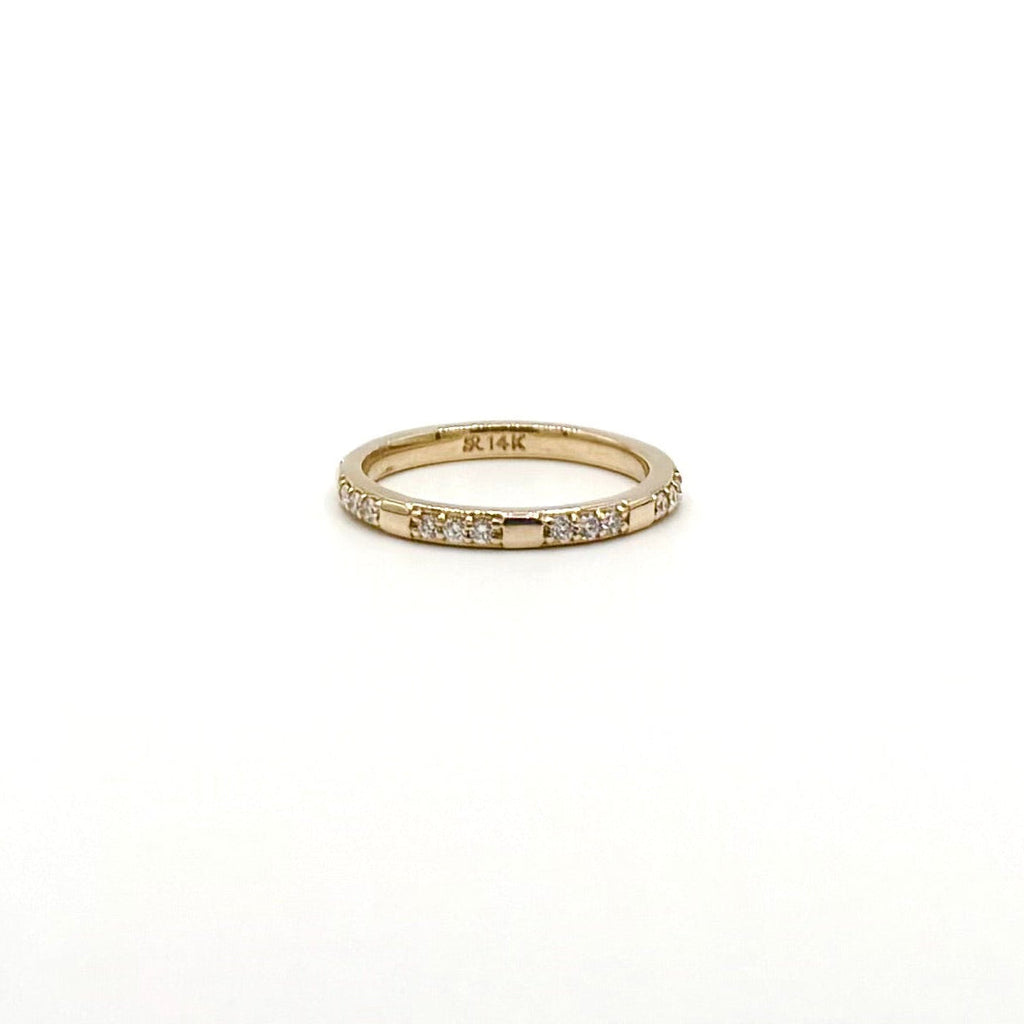 Dainty Pave Segment Ring