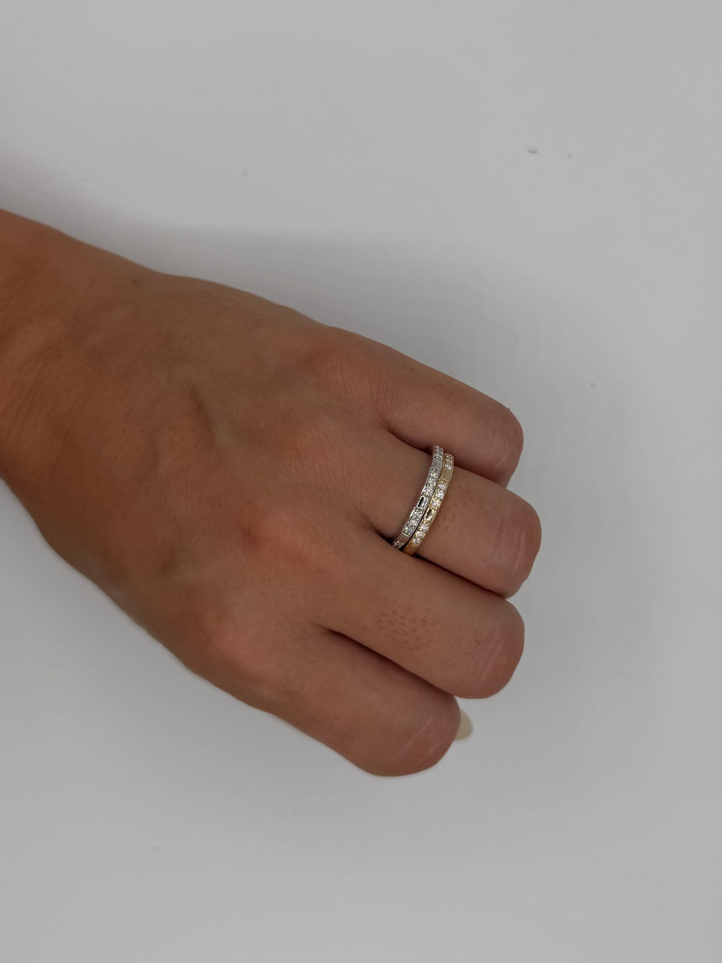 Dainty Pave Segment Ring