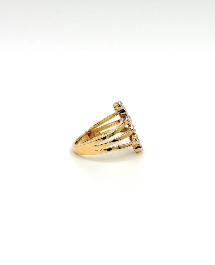 Bubble Bezel Cocktail Ring