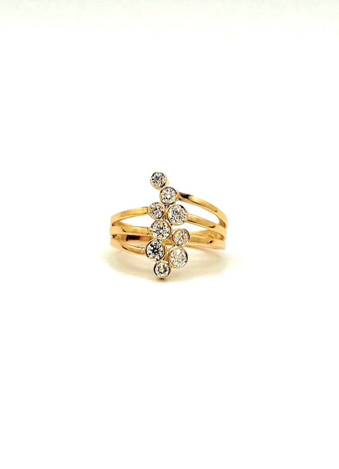 Bubble Bezel Cocktail Ring